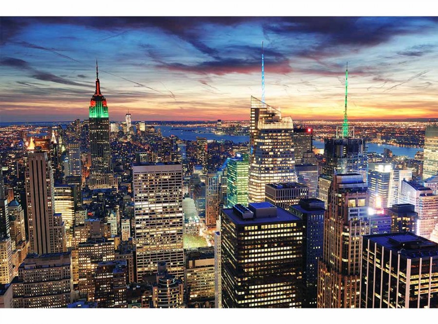 Flis foto tapeta Neboderi u New Yorku MS50014 | 375x250 cm - Od flisa