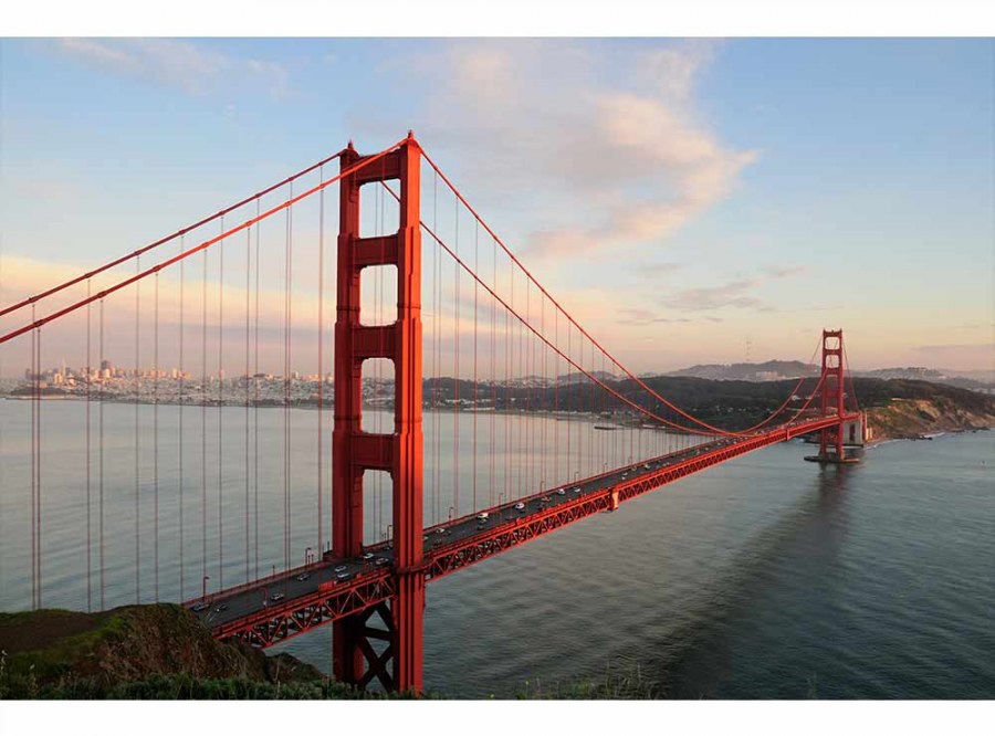 Flis foto tapeta Most Golden Gate MS50015 | 375x250 cm - Od flisa