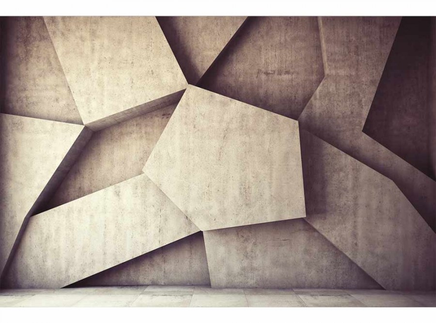 Flis foto tapeta 3D betonska pozadina MS50037 | 375x250 cm - Od flisa
