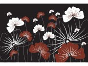 Flis foto tapeta Cvijeće na crnoj pozadini MS50156 | 375x250 cm Od flisa
