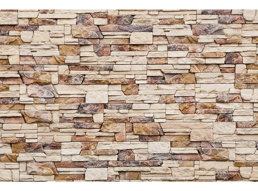 Flis foto tapeta kameni Zid MS50172 | 375x250 cm - Od flisa