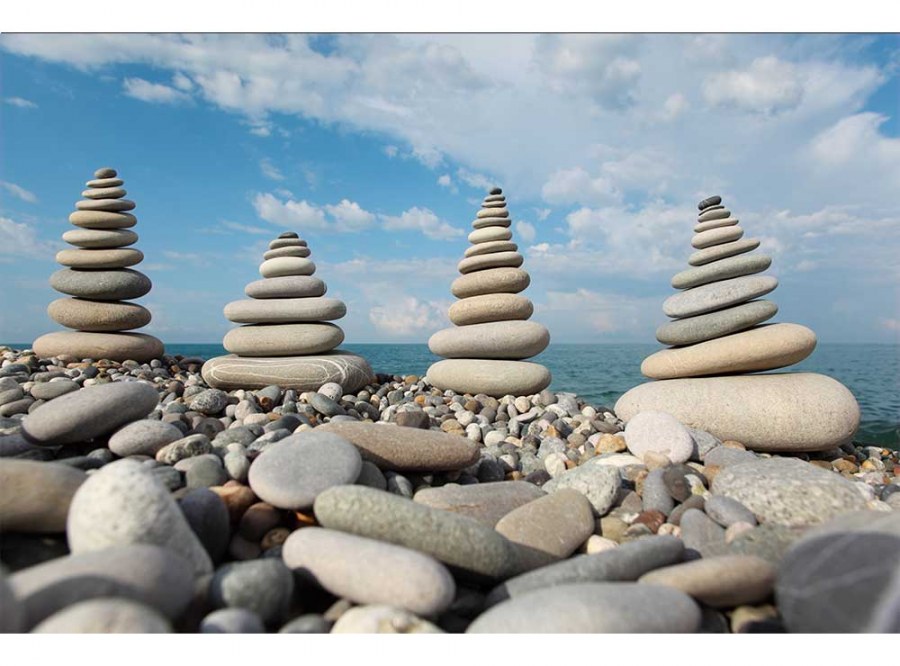 Flis foto tapeta Kamenje na plaži MS50204 | 375x250 cm - Od flisa