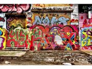 Flis foto tapeta Ulica sa graffitima MS50321 | 375x250 cm Od flisa