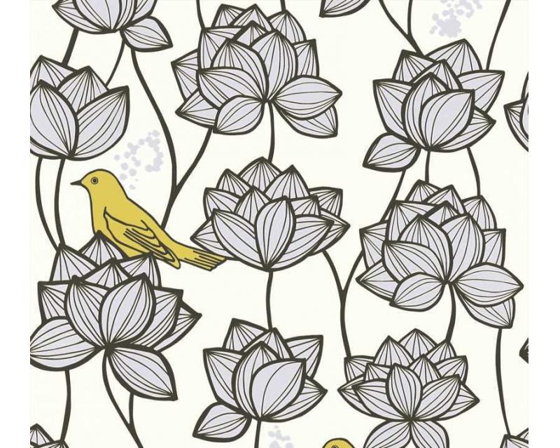 36317-2 Flis tapeta za zid Cvijeće i golubica Palila - AS Création