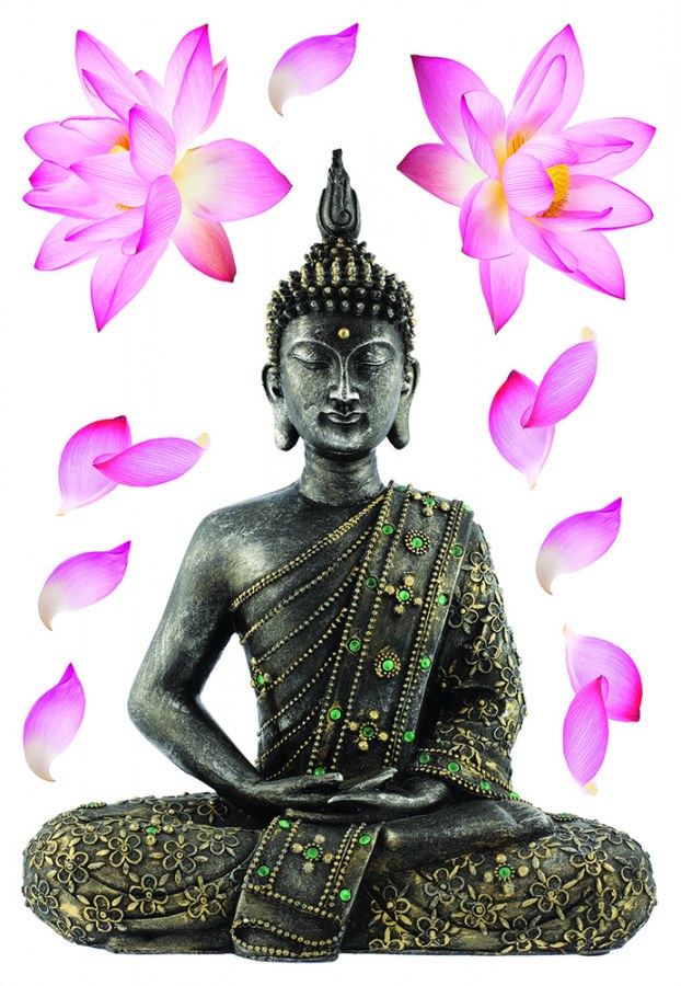 Samoljepljiva dekoracija Budha SM-3447, dimenzije 42,5 x 65 cm - Naljepnice zidne