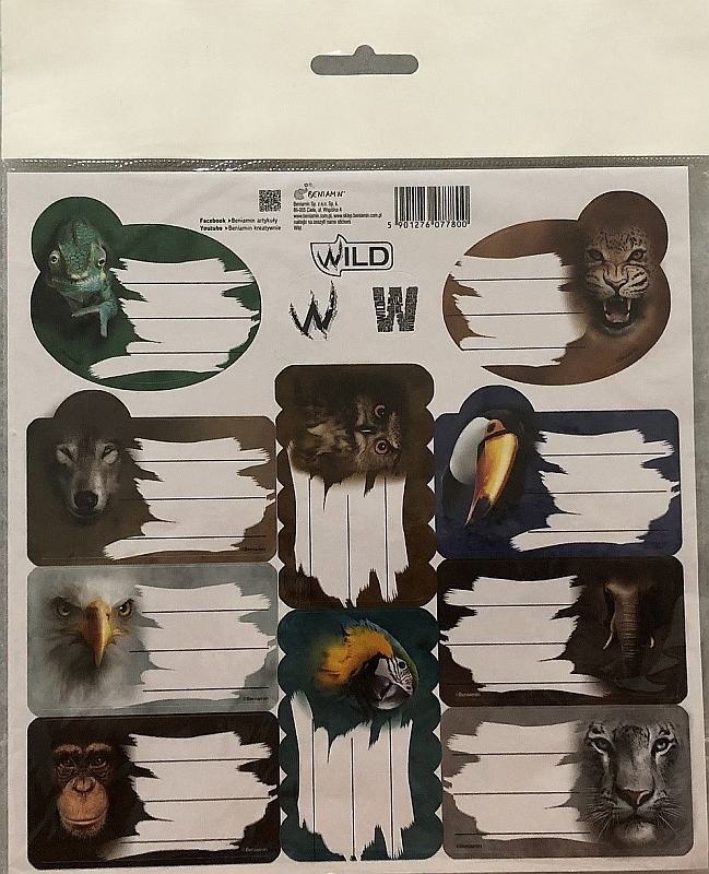 BENIAMIN Samoljepljive etikete Wild Paper, 20x20 cm - naljepnice za vježbe