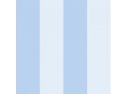 Dječja plava prugasta papirnata tapeta 6080001 | 0,53 x 10 m | Ljepilo besplatno Na zalihama