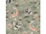 Flis periva tapeta tapeta po japanskom uzorku Kimono 409437 | Ljepilo besplatno