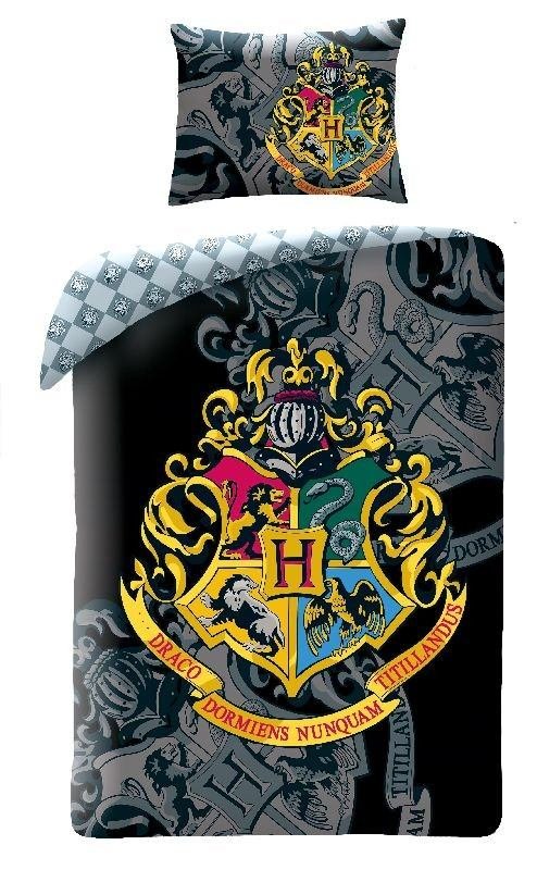 HALANTEX Posteljina Harry Potter crni Pamuk, 140/200, 70/90 cm - Posteljina za mlade
