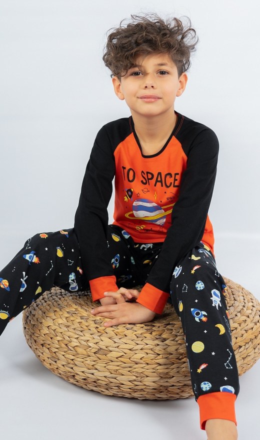 Dječja duga pidžama Vesmír - Pidžame za dječake s dugim rukavima