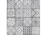 Vinil tapeta za zid Ceramics sivi patchwork pločice 270-0177 | širina 67,5 cm Na zalihama