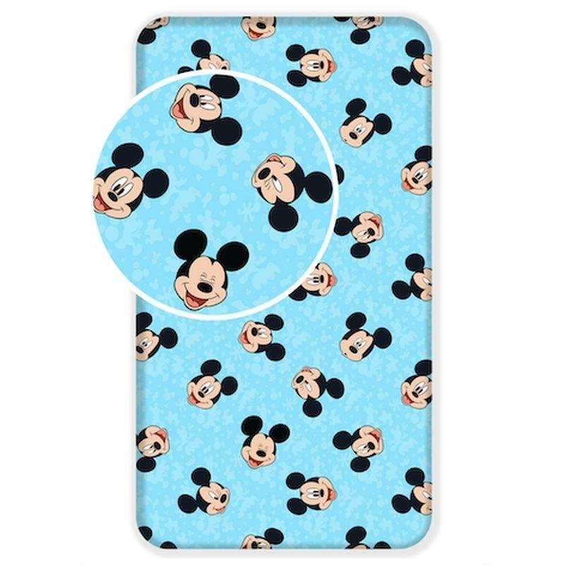 JERRY TKANINE List Mickey blue Cotton, 90/200 cm - plahte sa licencijom