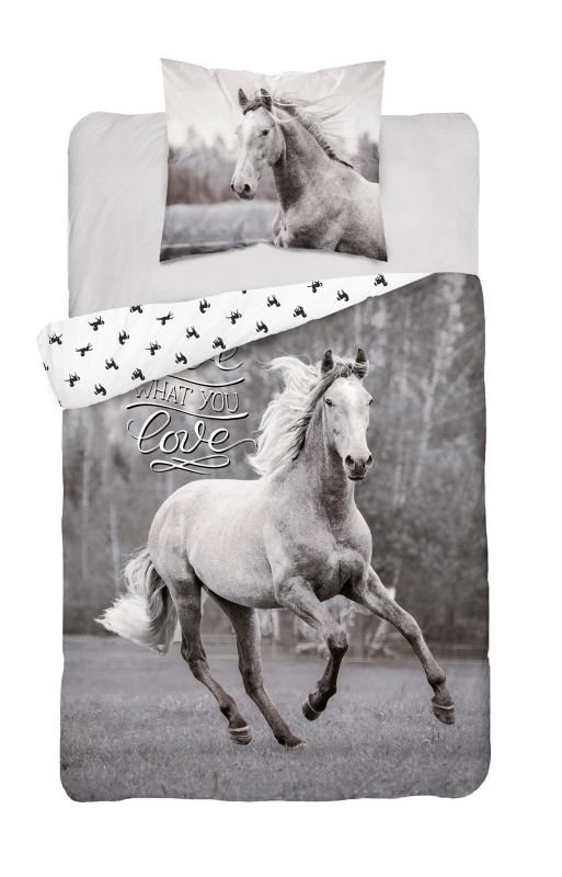 DETEXPOL Posteljina Horse Love Cotton, 140/200, 70/80 cm - Posteljina foto print