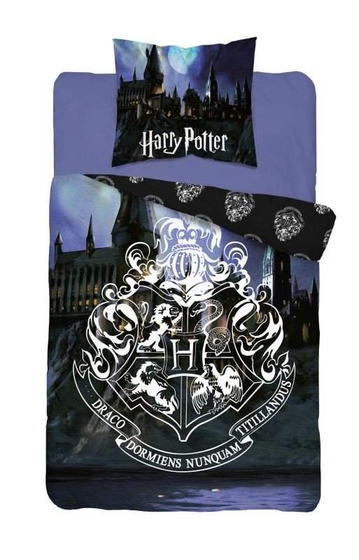 DETEXPOL Posteljina Harry Potter Castle Pamuk, 140/200, 70/80 cm - Posteljina za mlade