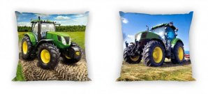 FARO Navlaka za jastuke Traktor zelena Pamuk, 40/40 cm