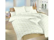 Posteljina krep kristalni kiwi na bijelom 140x200, 70x90 cm Posteljina za krevete - Posteljina - Posteljina od krep materijala