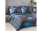 Posteljina saten Geon Universe sivoplavi | 140x200, 70x90 cm Posteljina za krevete - Posteljina - Posteljina saten