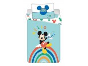 Disney posteljina za bebu Mickey "Rainbow" baby | 100x135, 40x60 cm Posteljina za krevete - Dječja posteljina - Dječja posteljina za bebe - Dječja posteljina licencirana