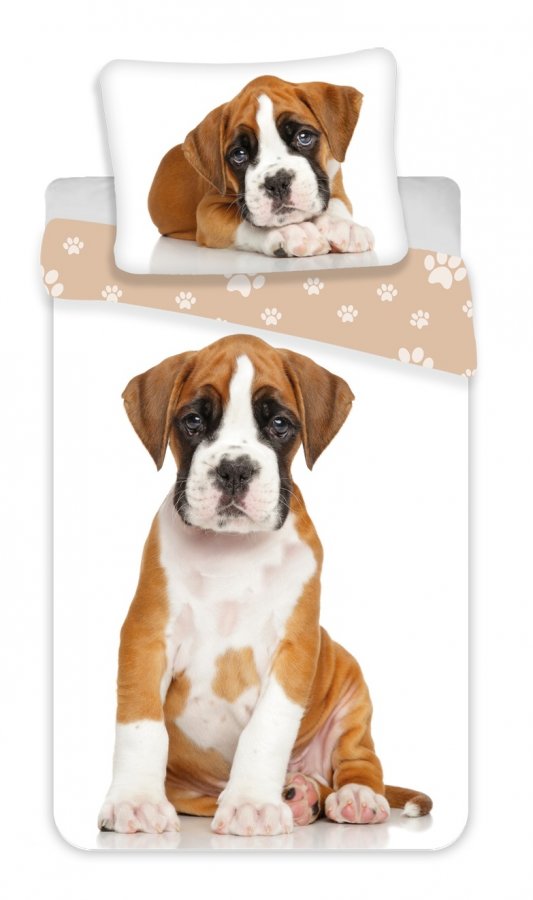 Fotoprint posteljina Pas smeđi | 140x200, 70x90 cm - Dječja posteljina Fototisak