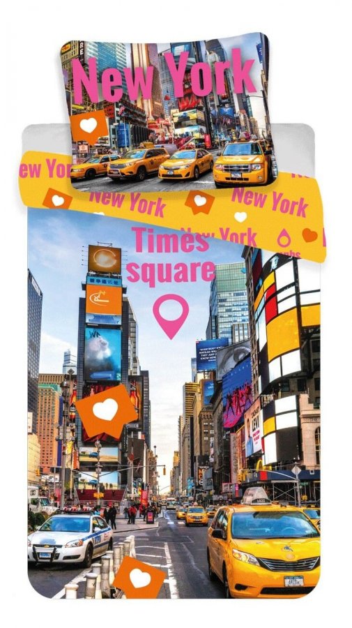 Fotootisak posteljina Times Square | 140x200, 70x90 cm - Dječja posteljina Fototisak