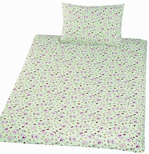 Pamučna posteljina za bebu Media feeder zelena | 90x130, 45x60 cm - Dječja posteljina pamuk