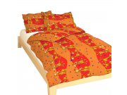 Pamučna posteljina za bebu Žirafa crvena | 90x130, 45x60 cm Posteljina za krevete - Dječja posteljina - Dječja posteljina za bebe - Dječja posteljina pamuk