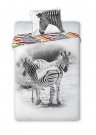FARO lan Zebra pamuk, 140/200, 70/90 cm Posteljina foto print
