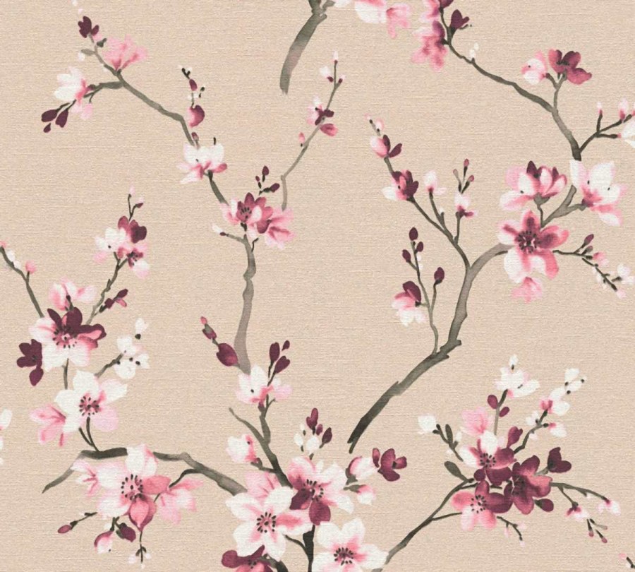 Tapete od flisa trešnjin cvijet 38520-3 Desert Lodge | Ljepilo besplatno - AS Création