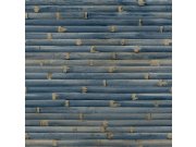 Plava flis tapeta za zid, imitacija bambusa, WL1102 | Ljepilo besplatno Grandeco