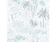 Flis tapeta Arty s palmama, biljkama i lišćem A83101 | Ljepilo besplatno Ugépa