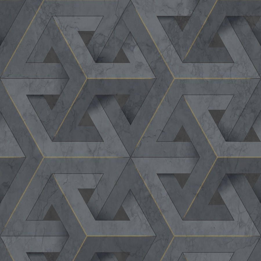 Siva geometrijska mramorna periva tapeta od flisa 234709 | Ljepilo besplatno - Na zalihama