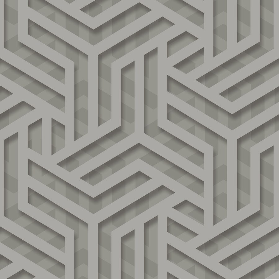 Siva geometrijska periva tapeta od flisa 235009 | Ljepilo besplatno - Na zalihama