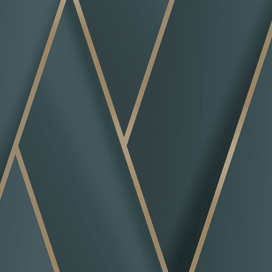 Zelena geometrijska periva tapeta od flisa 234804 | Ljepilo besplatno - Na zalihama
