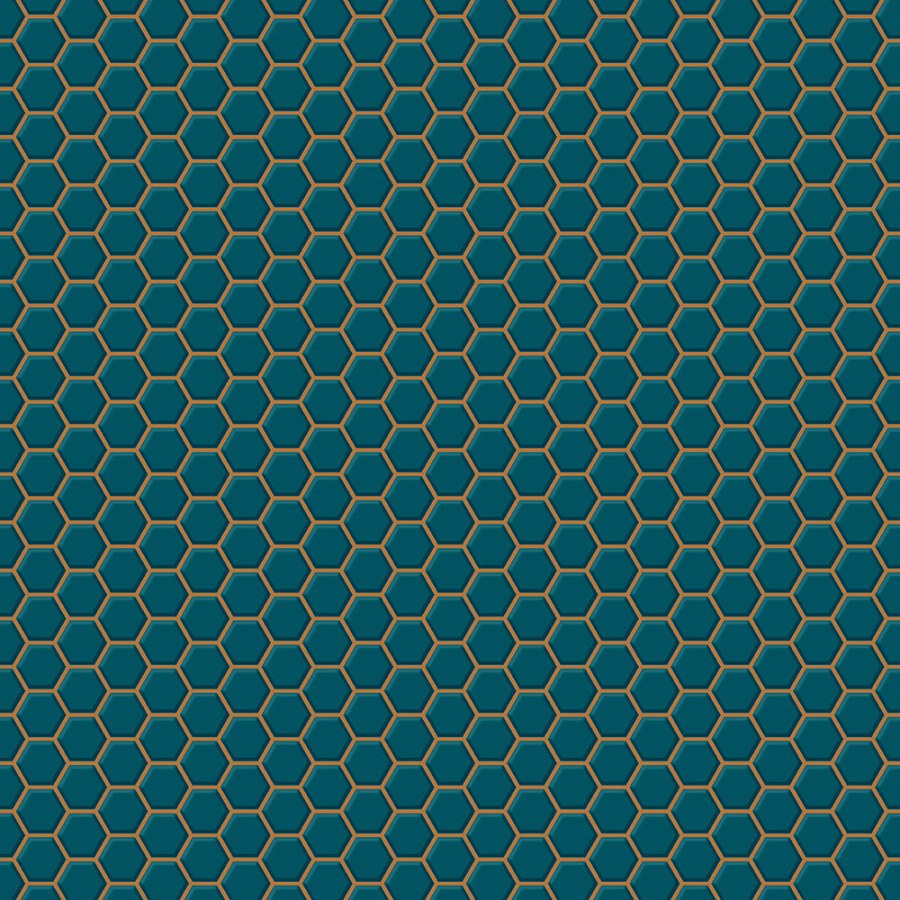 Periva flis tapeta hexagoni 112651 | Ljepilo besplatno - Na zalihama