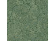Zelena flis tapeta cvijeće A56403 | Ljepilo besplatno Na zalihama