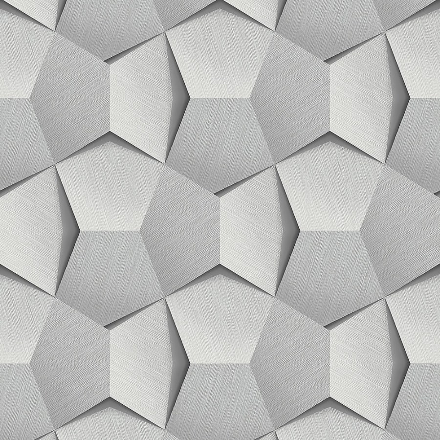 Geometrijska siva flis tapeta A54604 | Ljepilo besplatno - Na zalihama