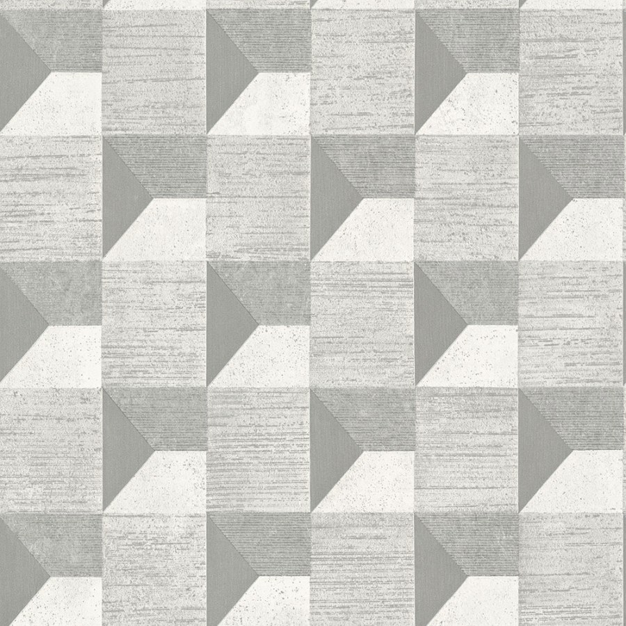 Geometrijska siva flis tapeta A48701 | Ljepilo besplatno - Na zalihama