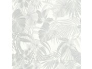 Bijela flis tapeta lišće A51303 | Ljepilo besplatno
