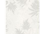Bijela flis tapeta lišće A48201 | Ljepilo besplatno Na zalihama