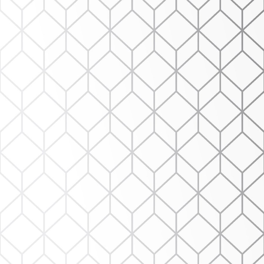 Geometrijska bijela flis tapeta 104121 | Ljepilo besplatno - Na zalihama