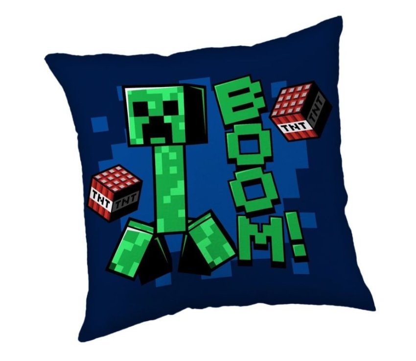 JERRY FABRICS Minecraft Jolly Boom poliesterski jastuk, 40/40 cm - jastučići s podstavom