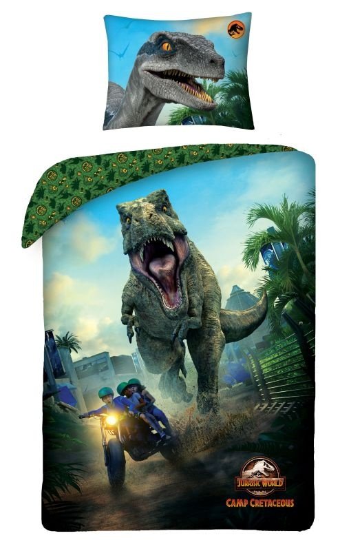 HALANTEX Posteljina Jurassic Park City Pamuk, 140/200, 70/90 cm - Posteljina sa licencijom