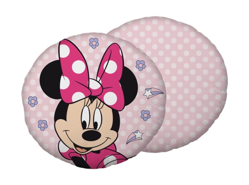 JERRY FABRICS Oblikovani mikropliš jastuk Minnie Dots Poliester, promjer 40 cm - jastučići s podstavom