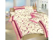 Krep posteljina Herta roza 140x200, 70x90 cm