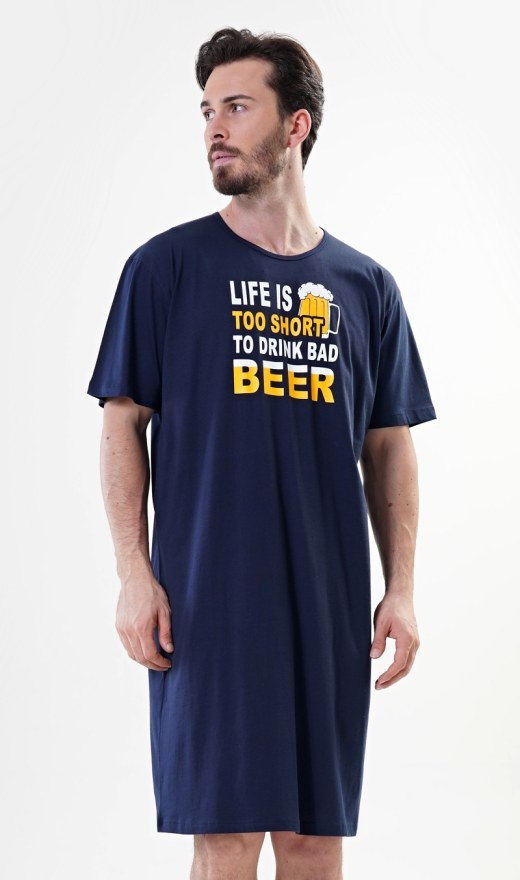 Muška noćna košulja kratkih rukava Life is beer - Muške noćne košulje