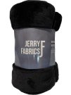 JERRY FABRICS Pokrivač mikroflannel super mekani crni poliester, 150/200 cm Deke i vreće za spavanje - mikro deke
