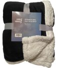 JERRY FABRICS Pokrivač mikroflannel super soft s janjetinom Crni poliester, 150/200 cm Deke i vreće za spavanje - mikro deke