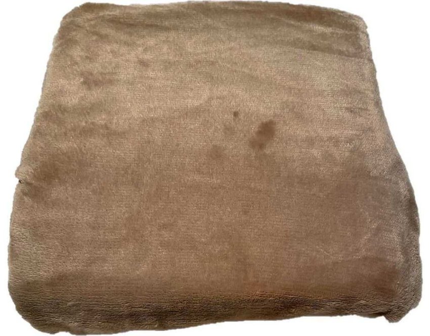 JERRY FABRICS Posteljna plahta mikropliš pješčano smeđa poliester, 90/200 cm - Microdream 90x200