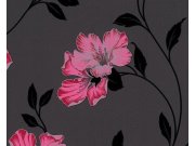 Vinil tapeta crne cvijeće 94429-4 | Ljepilo besplatno Popusti