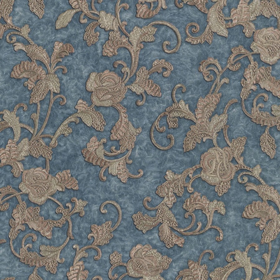 Luksuzna sivo-plava flis tapeta za zid - ornamenti -M31939 Magnifica Murella | Ljepilo besplatno - Zambaiti Parati